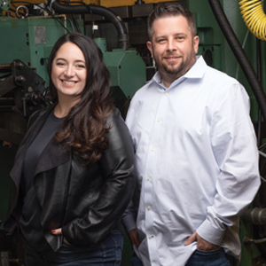 Melissa Vecchi, VP and Ryan Vecchi, President , JV Manufacturing
