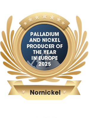Nornickel | Palladium and Nickel Producer of the Year in Europe-2025 Palladium and Nickel Producer of the Year in Europe - 2025
